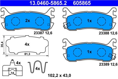 ATE 13.0460-5865.2 Číslo výrobce: 605865. EAN: 4006633218740.