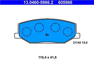 ATE 13.0460-5966.2 Číslo výrobce: 605966. EAN: 4006633300476.