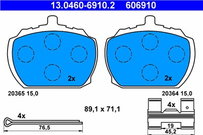 ATE 13.0460-6910.2 Číslo výrobce: 606910. EAN: 4006633127974.