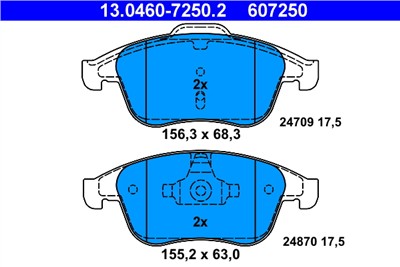 ATE 13.0460-7250.2 Číslo výrobce: 607250. EAN: 4006633316255.