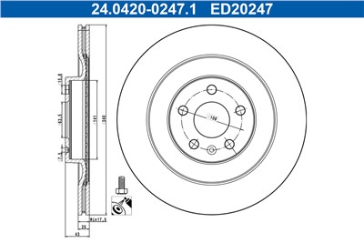 ATE 24.0420-0247.1 Číslo výrobce: ED20247.