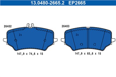 ATE 13.0480-2665.2 Číslo výrobce: EP2665. EAN: 4006633507035.
