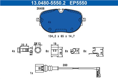 ATE 13.0480-5550.2 Číslo výrobce: EP5550. EAN: 4006633509381.