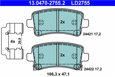ATE 13.0470-2755.2 Číslo výrobce: LD2755. EAN: 4006633374545.