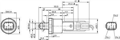BOSCH 0 265 005 303 Číslo výrobce: PRESSURE SENSOR ESP DS2. EAN: 3165142289236.
