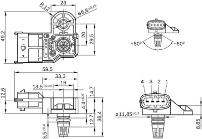 BOSCH 0 281 006 076 Číslo výrobce: DS-S3-TF. EAN: 4047024370814.