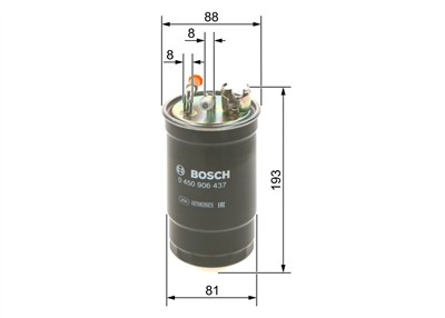 BOSCH 0 450 906 437 Číslo výrobce: N 6437. EAN: 4047023052582.
