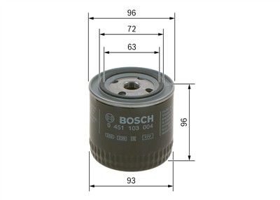 BOSCH 0 451 103 004 Číslo výrobce: P 3004. EAN: 3165141043570.