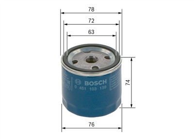 BOSCH 0 451 103 139 Číslo výrobce: P 3139. EAN: 3165141043761.