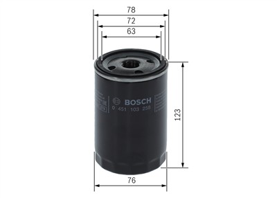 BOSCH 0 451 103 258 Číslo výrobce: P 3258. EAN: 3165141077285.