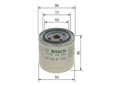 BOSCH 0 451 103 260 Číslo výrobce: P 3260. EAN: 3165141077599.