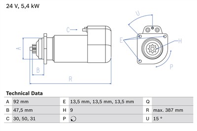 BOSCH 0 986 011 570 Číslo výrobce: 1157. EAN: 3165141018622.