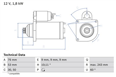 BOSCH 0 986 016 990 Číslo výrobce: 1699. EAN: 3165141082876.