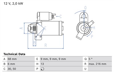 BOSCH 0 986 026 320 Číslo výrobce: 2632. EAN: 4047026537499.