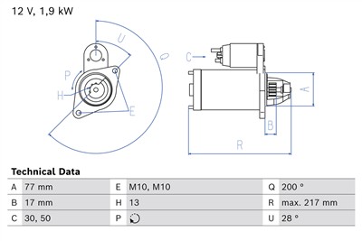 BOSCH 0 986 029 220 Číslo výrobce: 2922. EAN: 4047026571950.