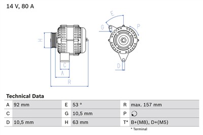 BOSCH 0 986 040 220 Číslo výrobce: 4022. EAN: 3165141242553.