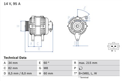 BOSCH 0 986 043 141 Číslo výrobce: 4314. EAN: 3165143478547.