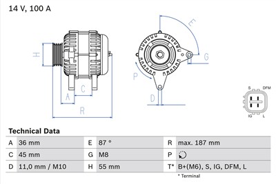 BOSCH 0 986 046 120 Číslo výrobce: 4612. EAN: 3165143619315.