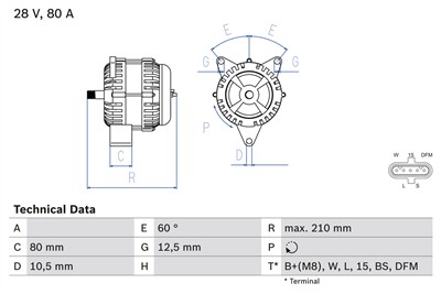 BOSCH 0 986 048 100 Číslo výrobce: 4810. EAN: 4047023106360.