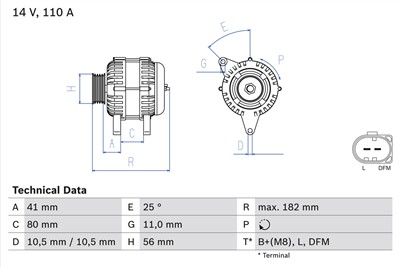 BOSCH 0 986 082 320 Číslo výrobce: 8232. EAN: 4047025332293.