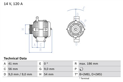 BOSCH 0 986 083 250 Číslo výrobce: 8325. EAN: 4047025851985.