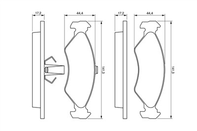 BOSCH 0 986 424 416 Číslo výrobce: BP206. EAN: 3165143661642.