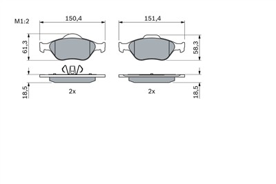 BOSCH 0 986 424 558 Číslo výrobce: BP306. EAN: 3165143660539.