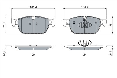 BOSCH 0 986 424 599 Číslo výrobce: BP2383. EAN: 4047026412024.