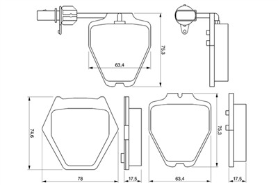 BOSCH 0 986 424 690 Číslo výrobce: BP403. EAN: 3165143659793.