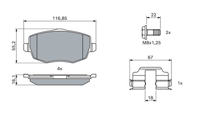 BOSCH 0 986 424 792 Číslo výrobce: BP933. EAN: 3165143955031.