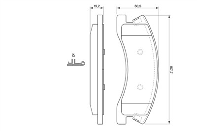 BOSCH 0 986 424 823 Číslo výrobce: BP961. EAN: 4047023107954.