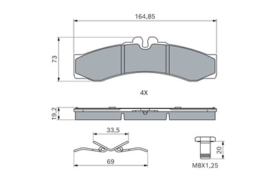BOSCH 0 986 424 832 Číslo výrobce: BP971. EAN: 4047023235930.