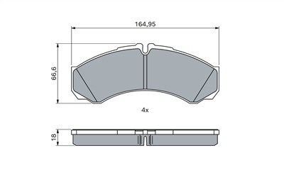 BOSCH 0 986 424 833 Číslo výrobce: BP972. EAN: 4047023408785.