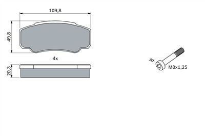 BOSCH 0 986 424 876 Číslo výrobce: BP2499. EAN: 4047026417111.
