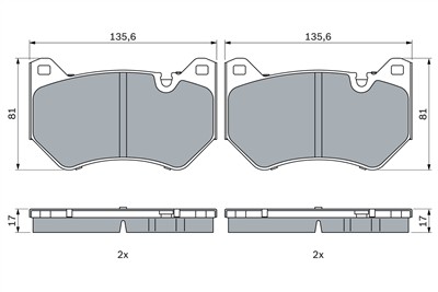 BOSCH 0 986 424 966 Číslo výrobce: BP2583. EAN: 4047026503258.