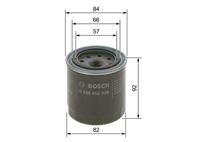BOSCH 0 986 452 036 Číslo výrobce: P 2036. EAN: 3165141144802.