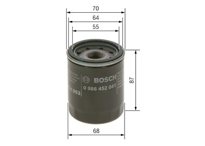 BOSCH 0 986 452 041 Číslo výrobce: P 2041. EAN: 3165141830484.