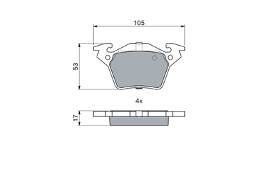 BOSCH 0 986 460 002 Číslo výrobce: BP489. EAN: 3165143659281.