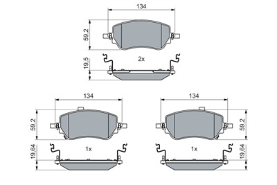 BOSCH 0 986 460 015 Číslo výrobce: BP2634. EAN: 4047026535662.