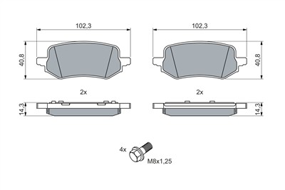BOSCH 0 986 460 049 Číslo výrobce: BP2760. EAN: 4047026586237.