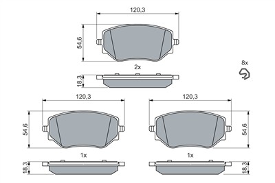 BOSCH 0 986 460 063 Číslo výrobce: BP2774. EAN: 4047026586251.