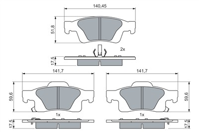 BOSCH 0 986 460 081 Číslo výrobce: BP2791. EAN: 4047026592276.
