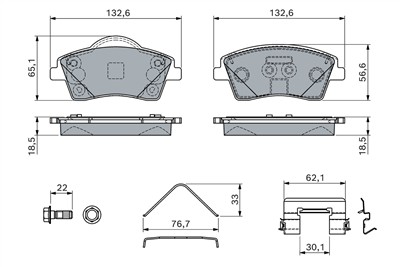 BOSCH 0 986 460 141 Číslo výrobce: BP2840. EAN: 4047026788266.