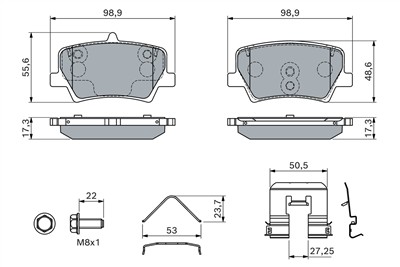 BOSCH 0 986 460 142 Číslo výrobce: BP2841. EAN: 4047026788273.