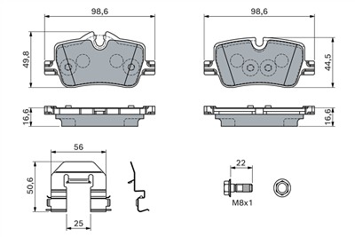 BOSCH 0 986 460 145 Číslo výrobce: BP2844. EAN: 4047026788303.