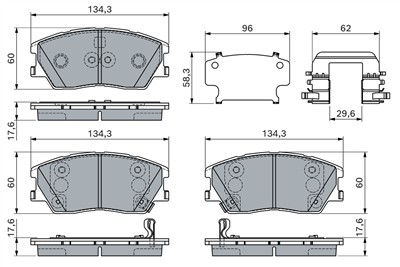 BOSCH 0 986 460 155 Číslo výrobce: BP2853. EAN: 4047026788402.