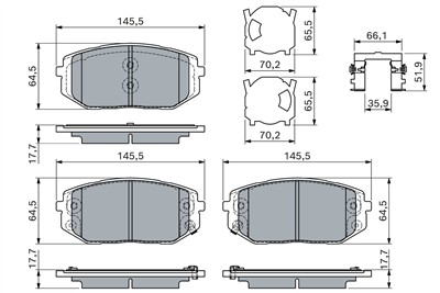 BOSCH 0 986 460 164 Číslo výrobce: BP2862. EAN: 4047026788495.