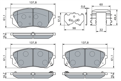 BOSCH 0 986 460 169 Číslo výrobce: BP2867.