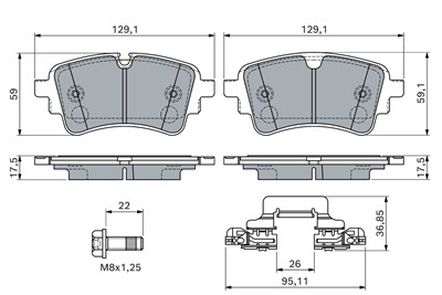 BOSCH 0 986 460 174 Číslo výrobce: BP2872. EAN: 4047026788594.