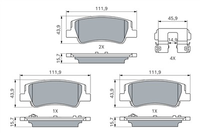 BOSCH 0 986 460 236 Číslo výrobce: BP2934. EAN: 4047026848953.